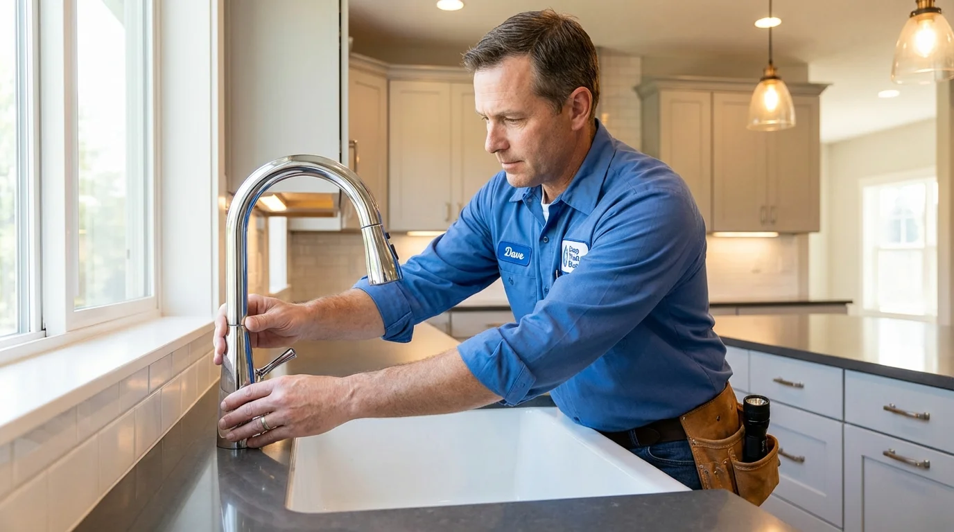 Kitchen faucet installation by Johns Plumbing LLC in Grand Terrace